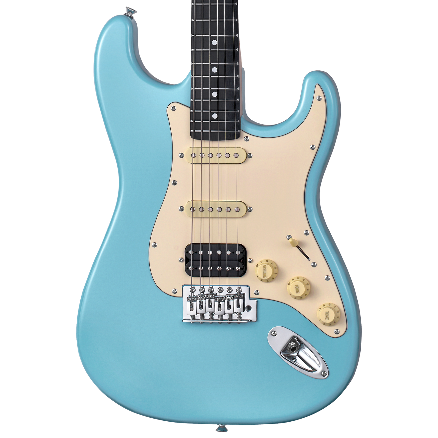 MOOER MSC10 ST-STYLE ELECTRIC GUITAR (DAPHNE BLUE)