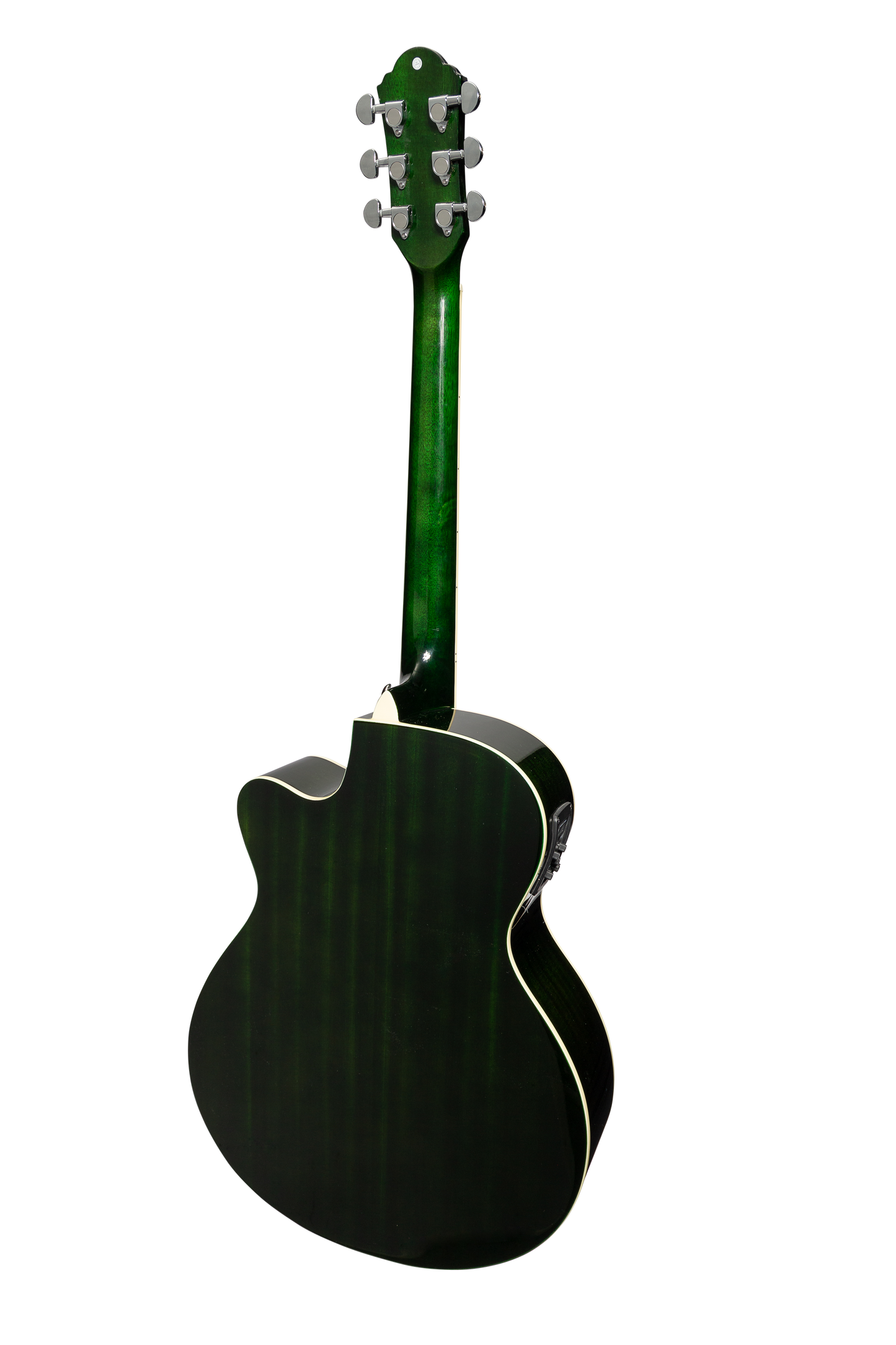 Martinez '41 Series' Folk Size Cutaway Acoustic-Electric Guitar (Green Burst)