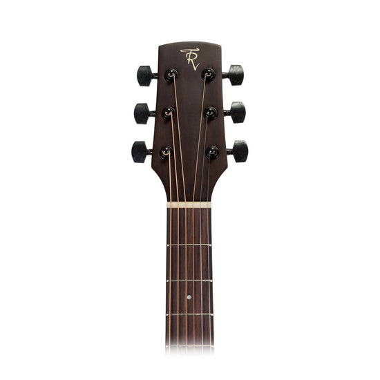 Timberidge 'Messenger Series' Mahogany Solid Top Acoustic-Electric Small Body Cutaway Guitar (Natural Satin)