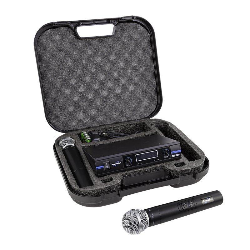 SoundArt Deluxe Dual Channel Wireless Microphone System with 2 x